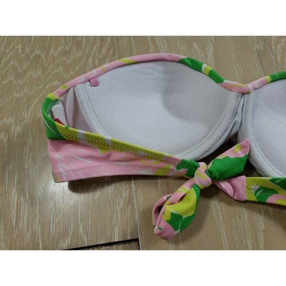 LILLY PULITZER Target Women's SMALL Fan Dance Padded Bandeau Bikini Swimsuit Top - Picture 4 of 8